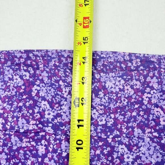 Terra & Sky Women's Ditsy Varsity Purple Capri Legging Size 4X (28W-30W) NWT - Picture 8 of 11